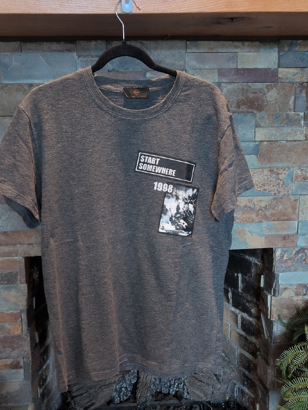 Start Somewhere 1998 Graphic Short-Sleeve T-Shirt - Gray